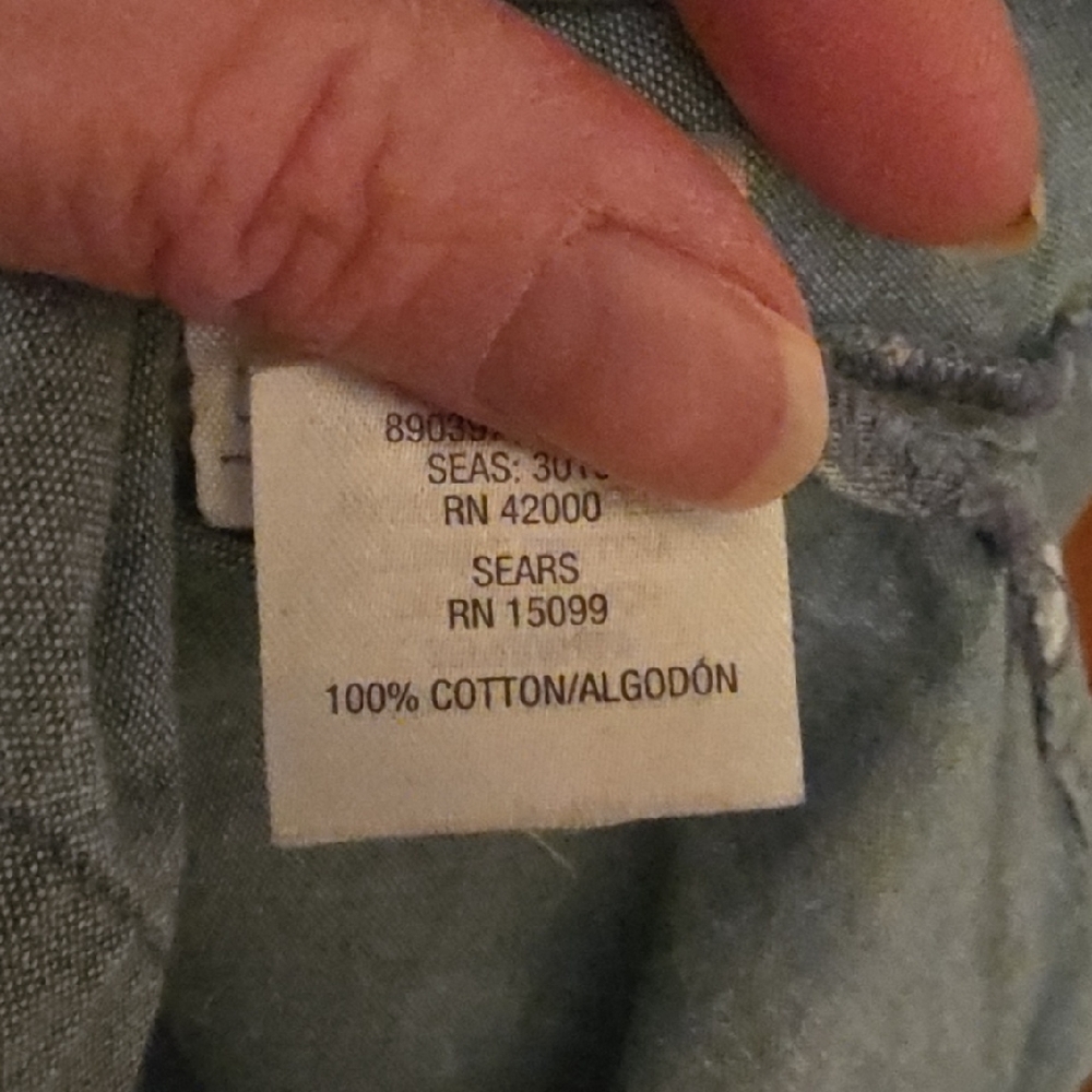 Basic Editions Blue Floral Button Down Shirt - image 7